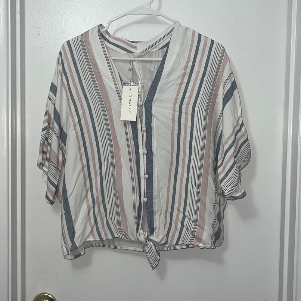 Brand new striped top with tags